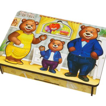 משחק מעץ קופסא – להלביש דובים